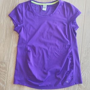 GUC Old Navy Active Maternity Size Small Purple Short Sleeve Shirt